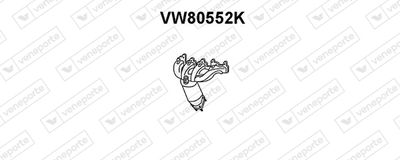 Катализатор коллектора VENEPORTE VW80552K для VW CADDY