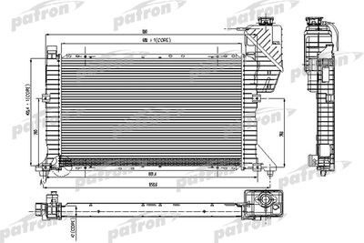 PATRON PRS3118 Радиатор охлаждения двигателя  для MERCEDES-BENZ SPRINTER (Мерседес Спринтер)