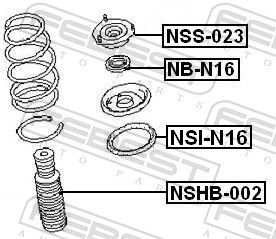 Rolling Bearing, suspension strut support mount NB-N16