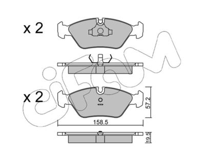 Комплект тормозных колодок, дисковый тормоз CIFAM 822-091-0 для FERRARI 328