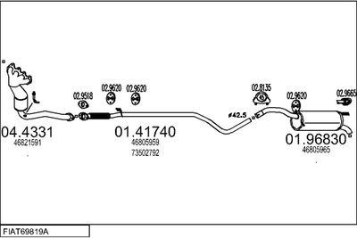 SISTEM DE ESAPAMENT MTS FIAT69819A016053