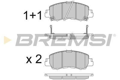 Комплект тормозных колодок, дисковый тормоз BREMSI BP3828 для MITSUBISHI ECLIPSE	CROSS