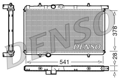 Радиатор, охлаждение двигателя DENSO DRM21021 для PEUGEOT 206+