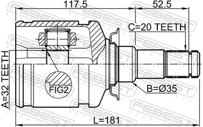 Joint Kit, drive shaft 0111-CT220LH