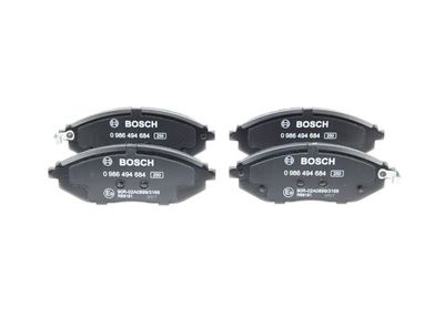 Комплект тормозных колодок, дисковый тормоз BOSCH 0 986 494 684 для CHEVROLET SPARK