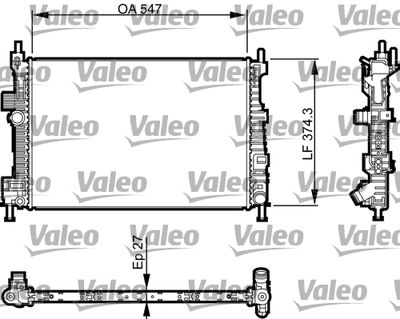 VALEO 735466 Радиатор охлаждения двигателя  для MAZDA 3 (Мазда 3)