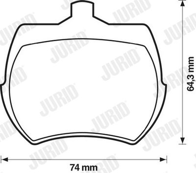 Комплект тормозных колодок, дисковый тормоз JURID 571212D для ROVER MINI