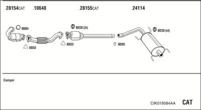 SISTEM DE ESAPAMENT WALKER CIK019584AA