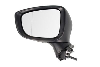 Zijspiegel Links (elektrisch, asferisch, met verwarming, under-coated, met indicator) past: MAZDA 3 BM 09.13-03.19