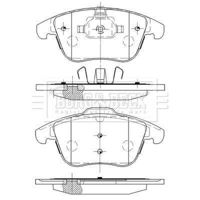 BORG & BECK BBP2614 Тормозные колодки и сигнализаторы  для LAND ROVER RANGE ROVER EVOQUE (L538) 2.0 D