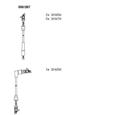Комплект проводов зажигания BREMI 300/267 для ABARTH RITMO