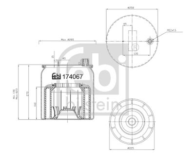 Bälgar, luftfjädring FEBI BILSTEIN 174067