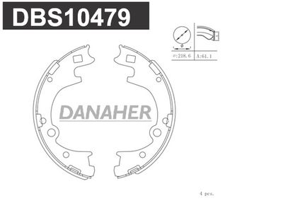Комплект тормозных колодок DANAHER DBS10479 для HYUNDAI H-1