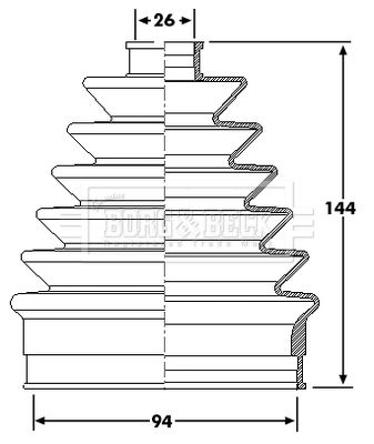 Bellow, drive shaft Borg & Beck BCB6212