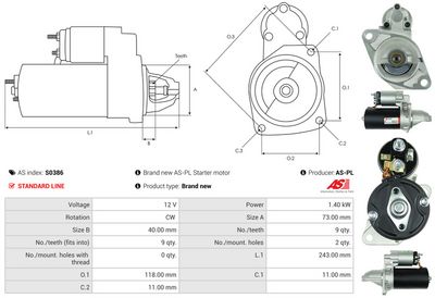 STARTER AS-PL S0386 4