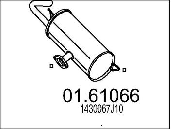 MTS 01.61066 Глушитель выхлопных газов  для SUZUKI GRAND VITARA (Сузуки Гранд витара)