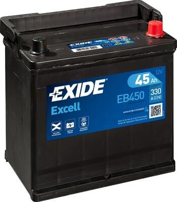 Стартерная аккумуляторная батарея EXIDE EB450 для RENAULT 7