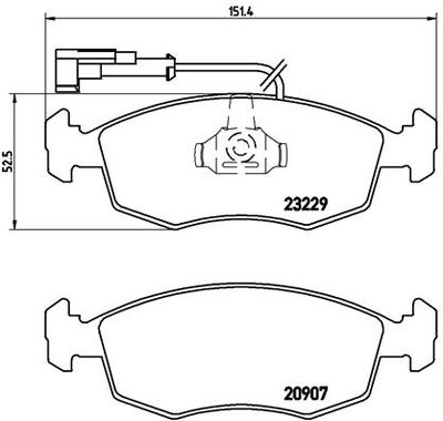 Комплект тормозных колодок, дисковый тормоз BREMBO P 23 063 для LANCIA DEDRA