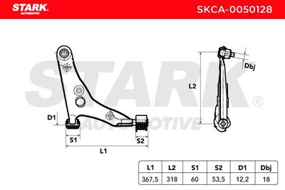 носач, окачване на колелата STARK SKCA-0050128