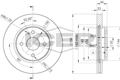 спирачен диск ICER 78BD6036-2