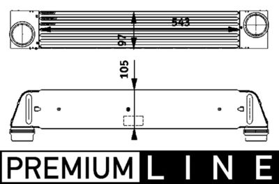 Intercooler, inlaatluchtkoeler - CI79000P - MAHLE