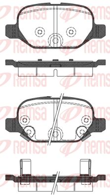 Комплект тормозных колодок, дисковый тормоз REMSA 0727.32 для FIAT PANDA