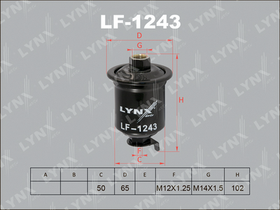 LF-1243 LYNXauto Топливный фильтр