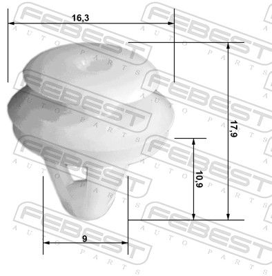 CLEMă DE PRINDERE CAPITONAJ Ușă FEBEST 88570013 1