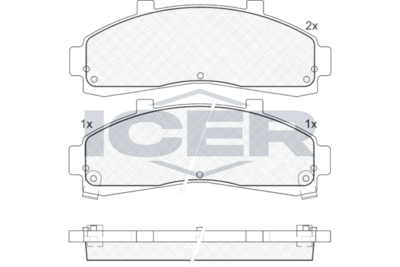 ICER 141228 Тормозные колодки и сигнализаторы  для FORD USA  (Форд сша Ф-250)