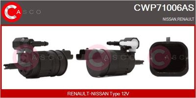 CASCO CWP71006AS Насос омывателя  для RENAULT AVANTIME (Рено Авантиме)