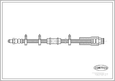 Тормозной шланг CORTECO 19018127 для AUTOBIANCHI Y10