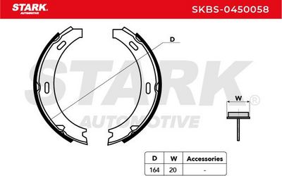 комплект спирачна челюст STARK SKBS-0450058