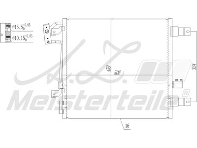 кондензатор, климатизация A.Z. Meisterteile AZMT-45-030-1253