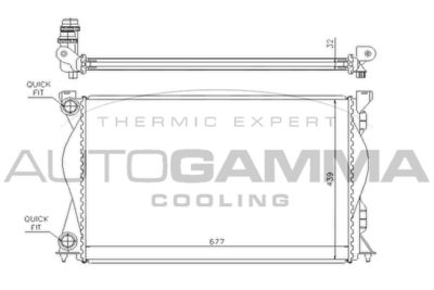AUTOGAMMA 104246 Радиатор охлаждения двигателя для AUDI A6 C6 (4F2)