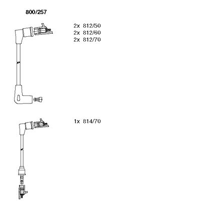 Комплект проводов зажигания BREMI 800/257 для FORD GRANADA