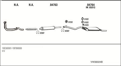 SISTEM DE ESAPAMENT WALKER VW36024B