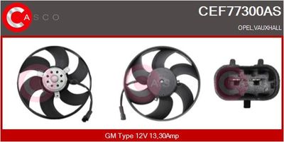Вентилятор, охлаждение двигателя CASCO CEF77300AS для OPEL OMEGA