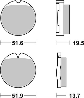 BREMSBELAGSATZ SCHEIBENBREMSE