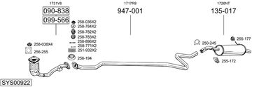 Układ wydechowy BOSAL SYS00922