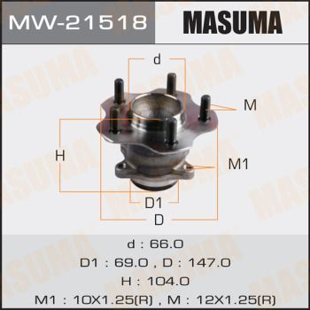 Комплект подшипника ступицы колеса MASUMA MW-21518 для NISSAN SENTRA