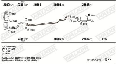Изпускателна система WALKER PEK024533C