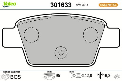 BREMSBELAGSATZ SCHEIBENBREMSE
