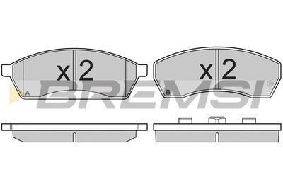 Комплект тормозных колодок, дисковый тормоз BREMSI BP2764 для SUBARU VIVIO