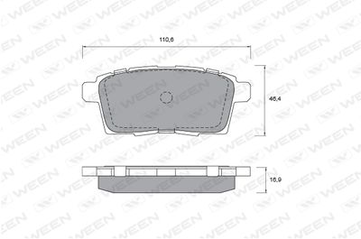Комплект тормозных колодок, дисковый тормоз WEEN 151-2572 для MAZDA CX-9
