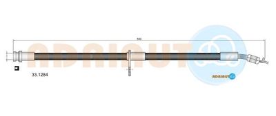 ADRIAUTO 33.1284 Тормозной шланг для OPEL AGILA (B) (H08) 1.3 CDTI (F68)