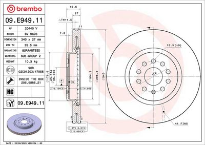 DISC FRANA BREMBO 09E94911 1