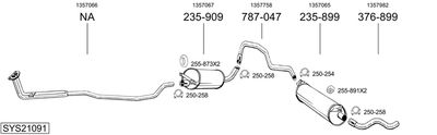 ABGASANLAGE BOSAL SYS21091