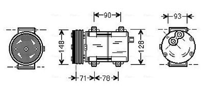 AVA QUALITY COOLING Compressor, airconditioning (FDAK277)
