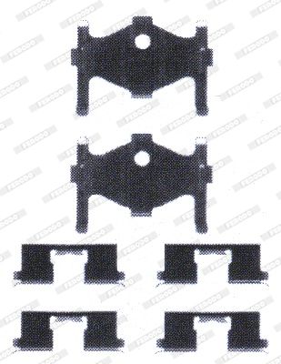 Комплектующие, колодки дискового тормоза FERODO FBA533 для HONDA LEGEND