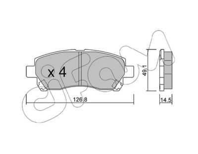Комплект тормозных колодок, дисковый тормоз CIFAM 822-929-0 для TOYOTA AVANZA
